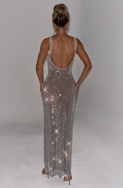 Vestido Maxi Petra - Plateado