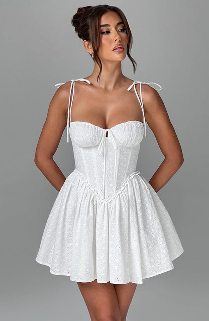 Vestido Mini Phoebe - Marfil