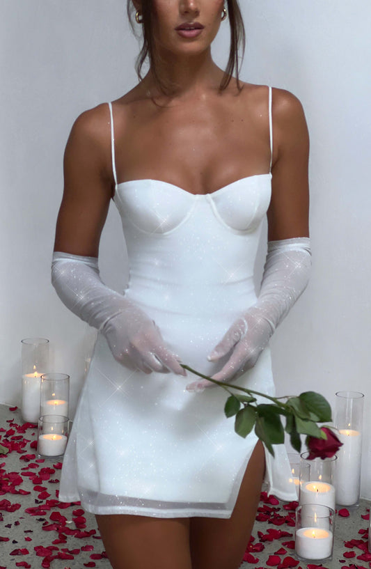 Vestido Mini Pixie - Brillo Marfil
