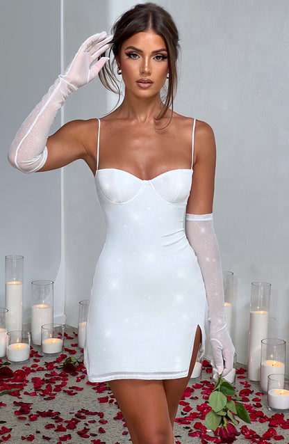 Vestido Mini Pixie - Brillo Marfil