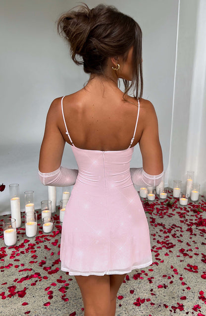 Vestido Mini Pixie - Brillo Rosa