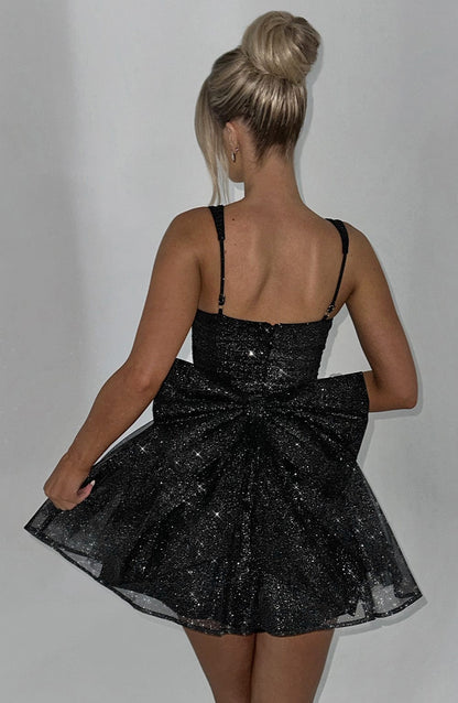 Vestido Mini Polly - Brillo Negro