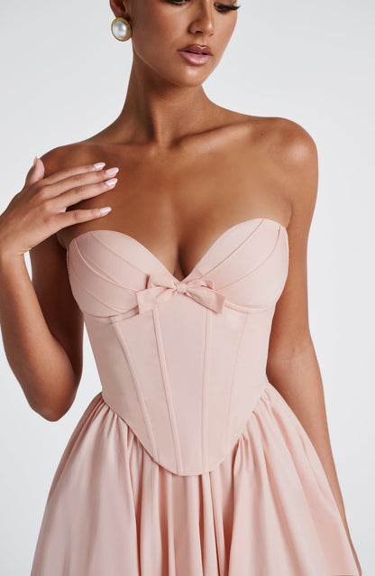 Vestido Midi Prim - Melocotón Suave
