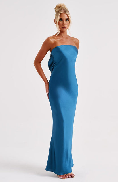 Vestido Maxi Rheanna - Verde Azulado