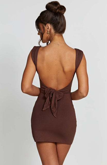 Vestido Mini Ria - Chocolate