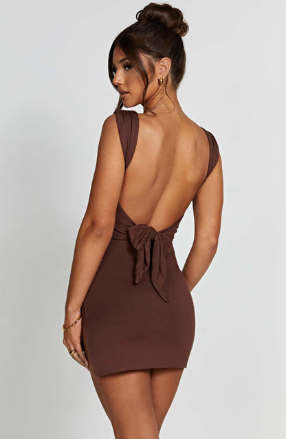 Vestido Mini Ria - Chocolate