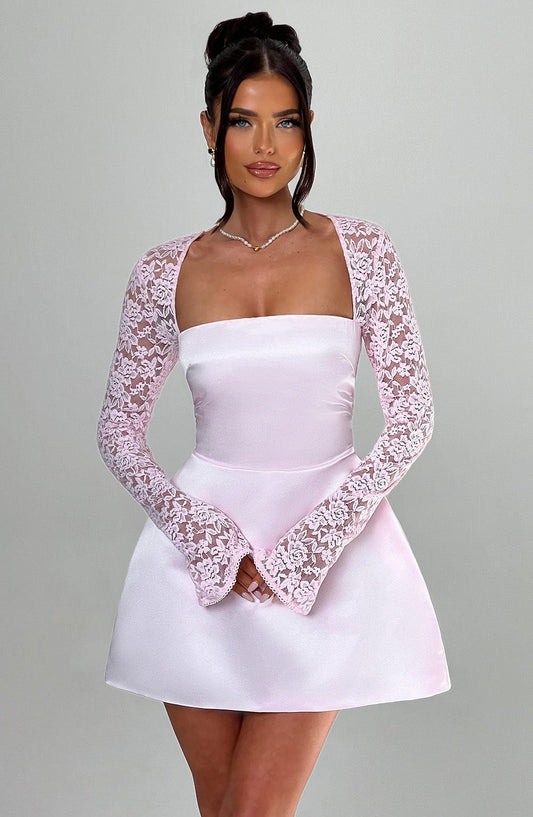 Vestido Mini Sadie - Rosa Pastel