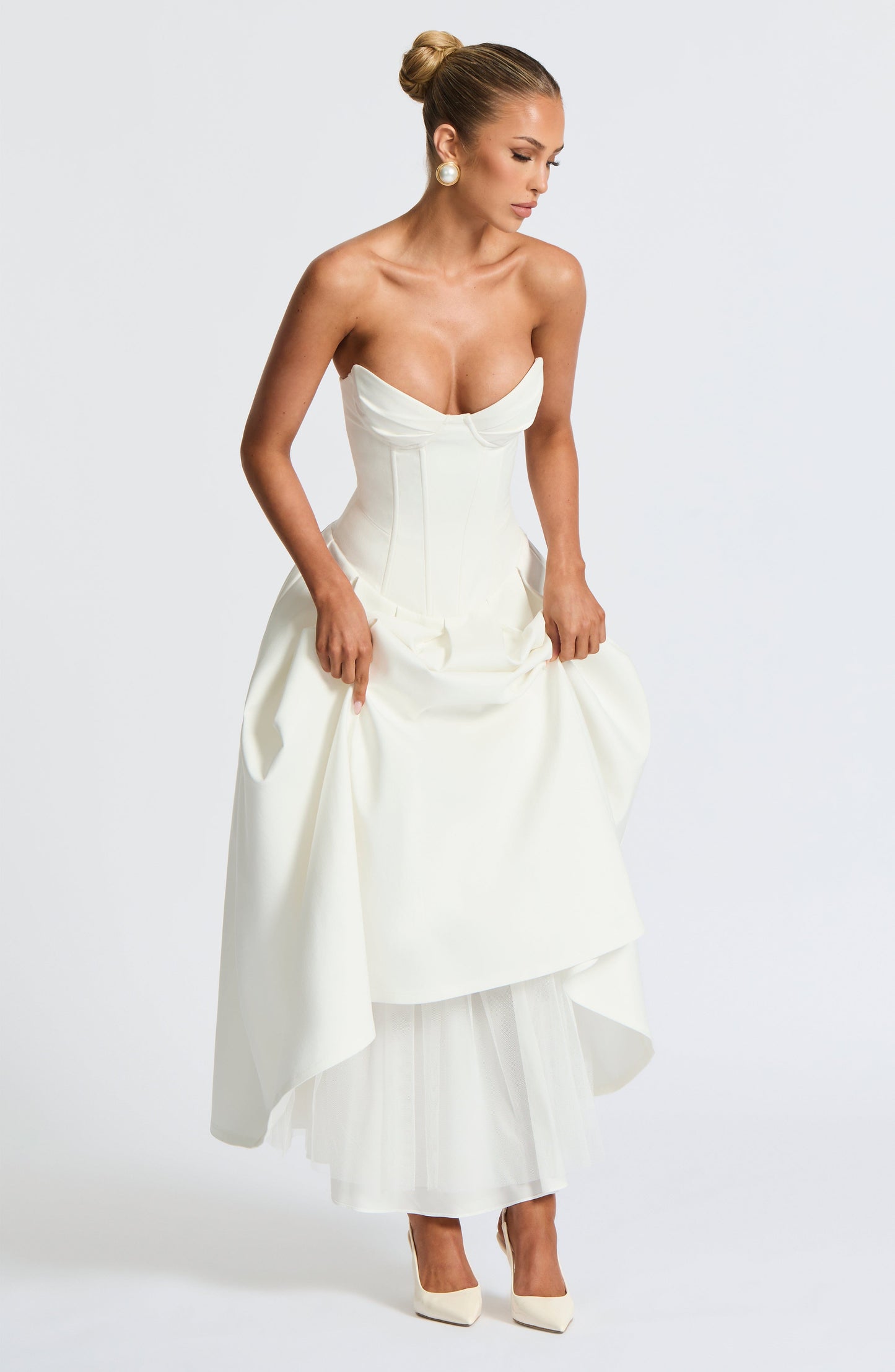 Vestido Midi Salma - Marfil