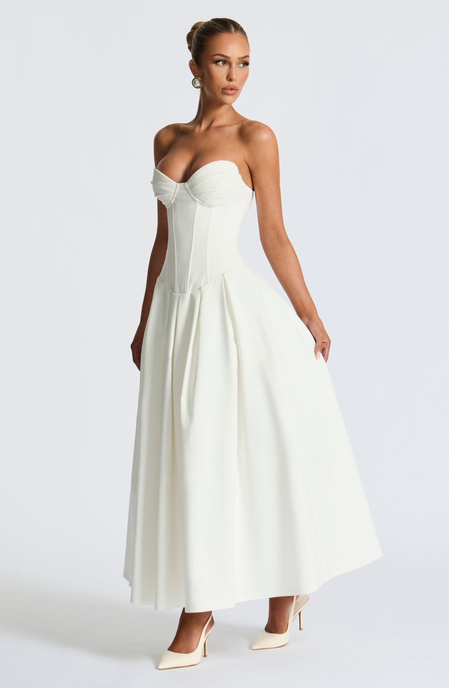 Vestido Midi Salma - Marfil