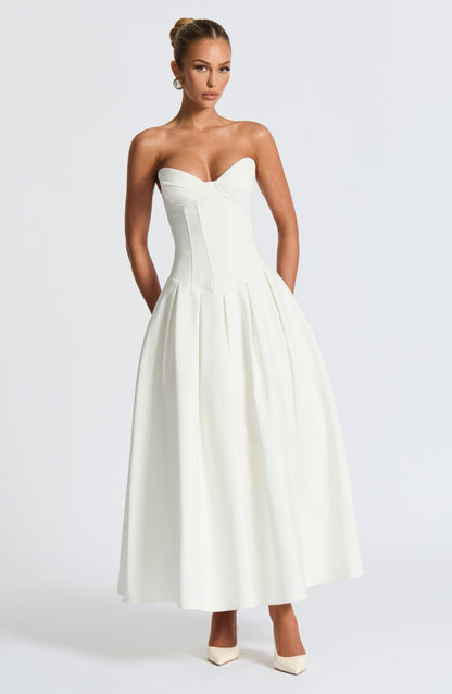 Vestido Midi Salma - Marfil
