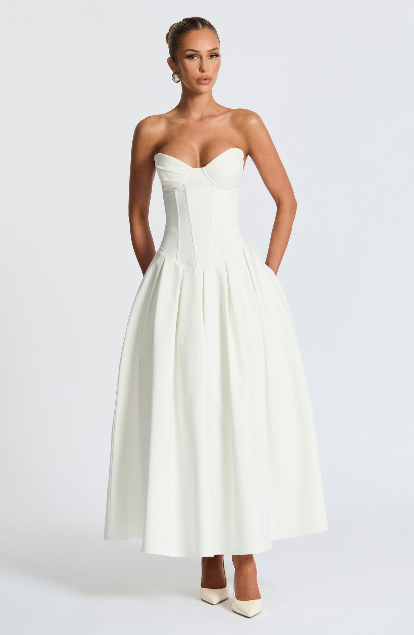 Vestido Midi Salma - Marfil