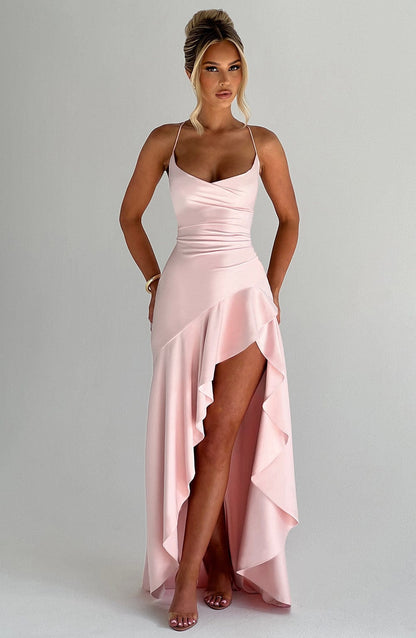 Vestido Maxi Samira - Rosa Claro