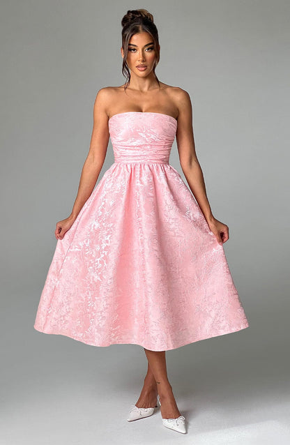 Vestido Midi Saoirse - Rosa Claro
