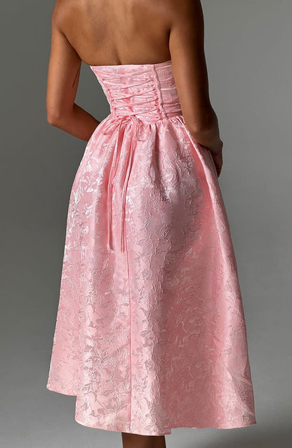 Vestido Midi Saoirse - Rosa Claro