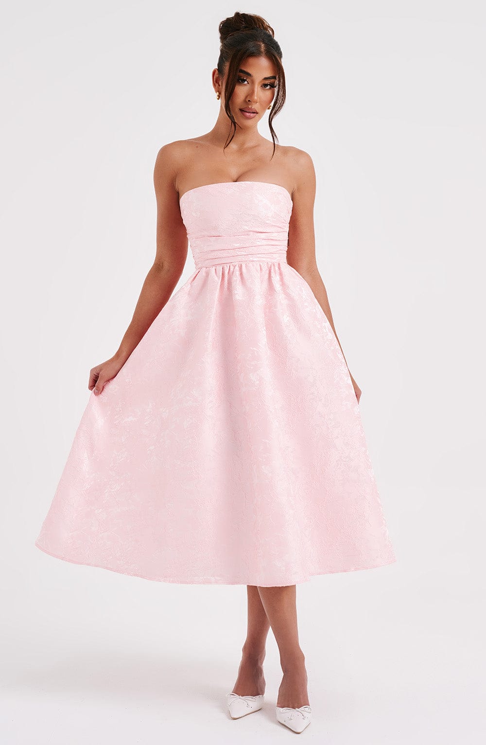 Vestido Midi Saoirse - Rosa Claro