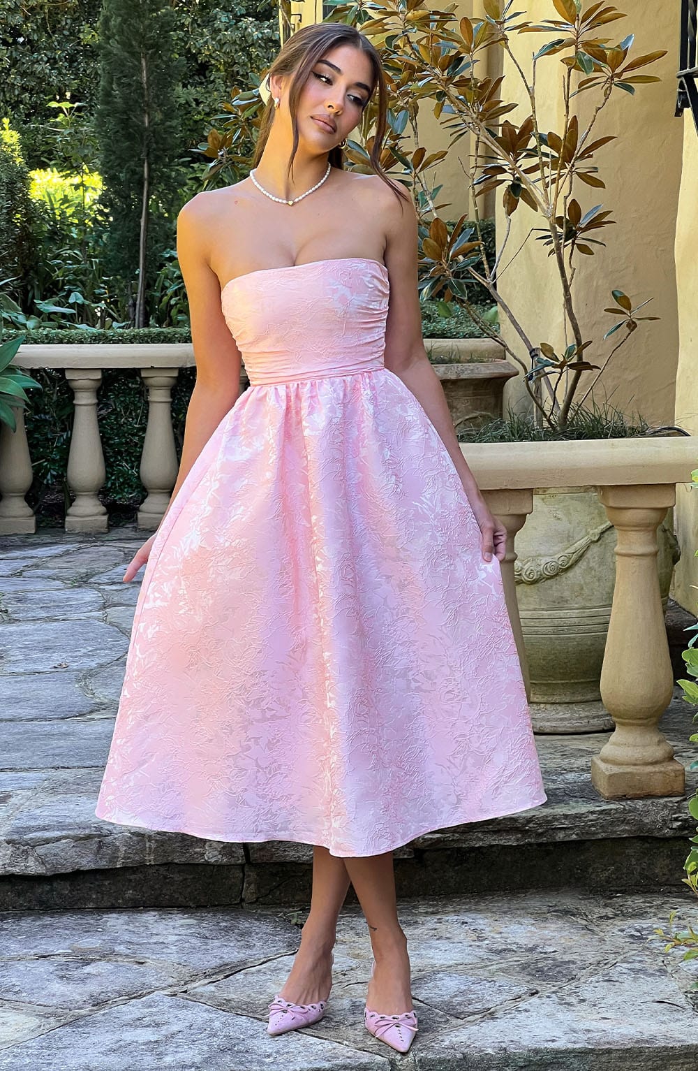 Vestido Midi Saoirse - Rosa Claro