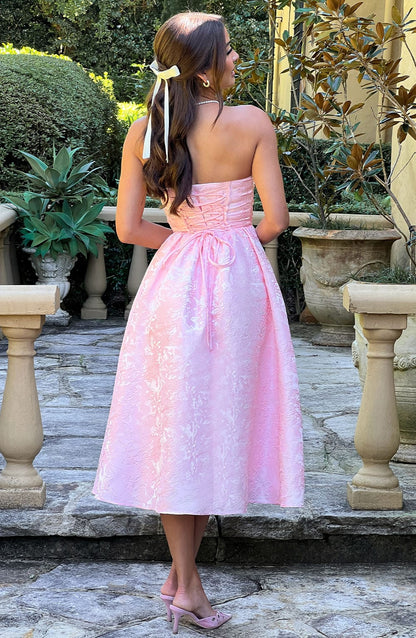 Vestido Midi Saoirse - Rosa Claro