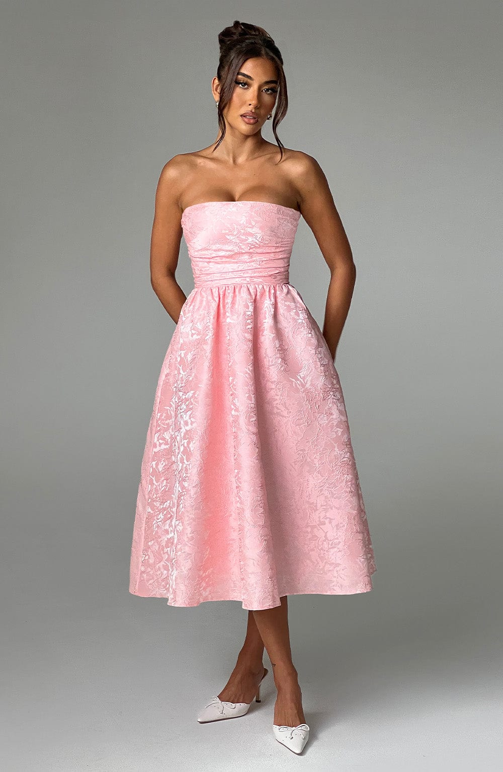 Vestido Midi Saoirse - Rosa Claro