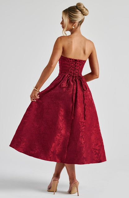 Vestido Midi Saoirse - Rojo