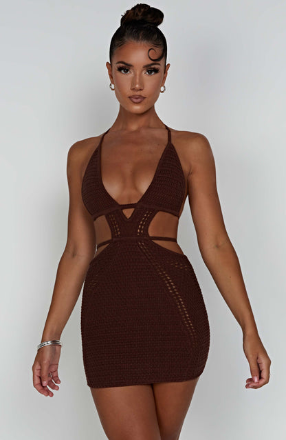 Vestido Mini Selena - Chocolate