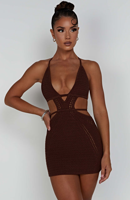 Vestido Mini Selena - Chocolate