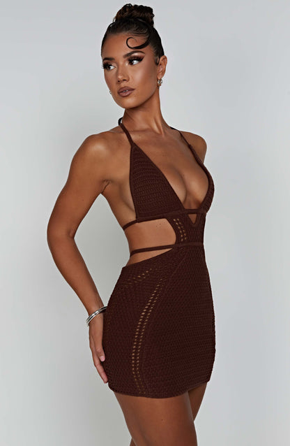 Vestido Mini Selena - Chocolate