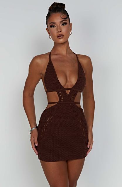 Vestido Mini Selena - Chocolate