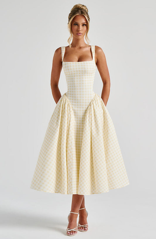 Vestido Midi Sherrie - Gingham de Limón