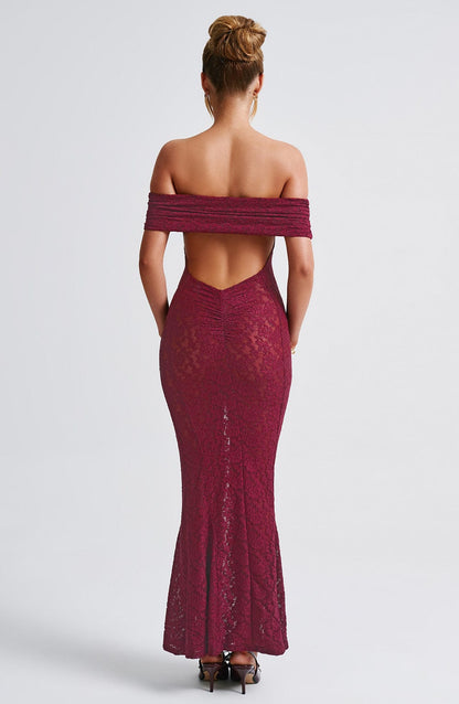 Vestido Maxi Stephanie - Burdeos