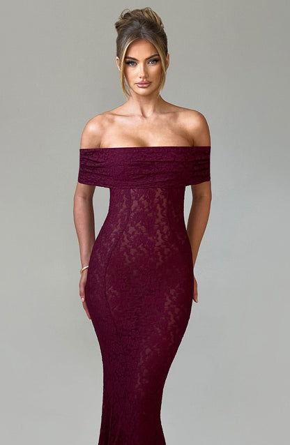 Vestido Maxi Stephanie - Burdeos