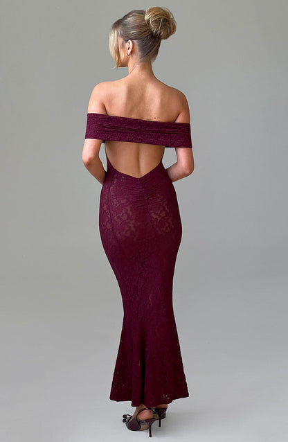Vestido Maxi Stephanie - Burdeos