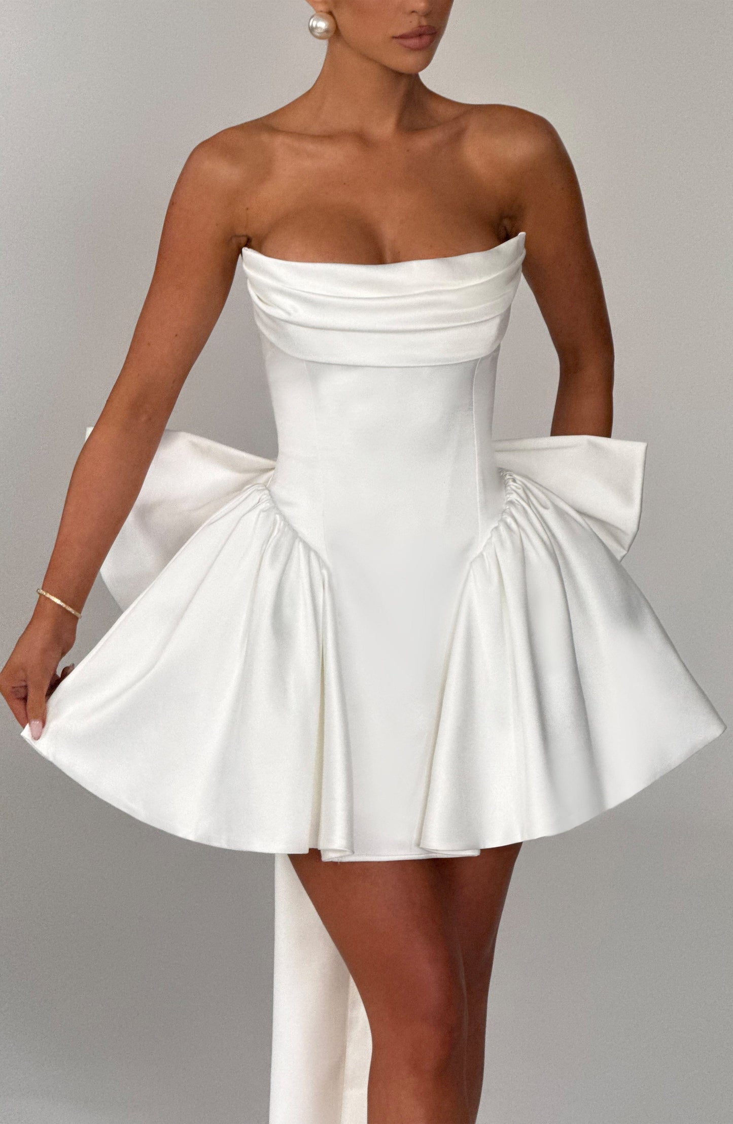 Vestido Mini Trinity - Marfil