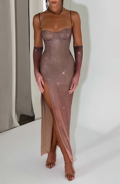 Vestido Maxi Trixie - Estampado Ombre Brillante