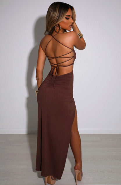 Vestido Maxi Victoria - Chocolate