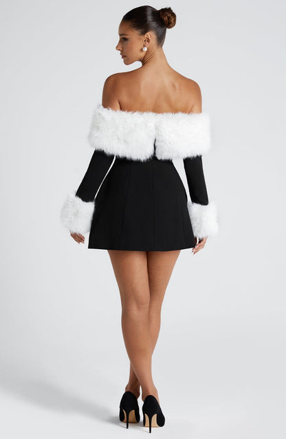 Vestido Mini Villanelle - Negro/Blanco