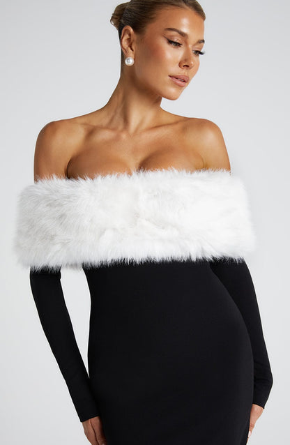 Vestido Midi Vittoria - Negro/Blanco