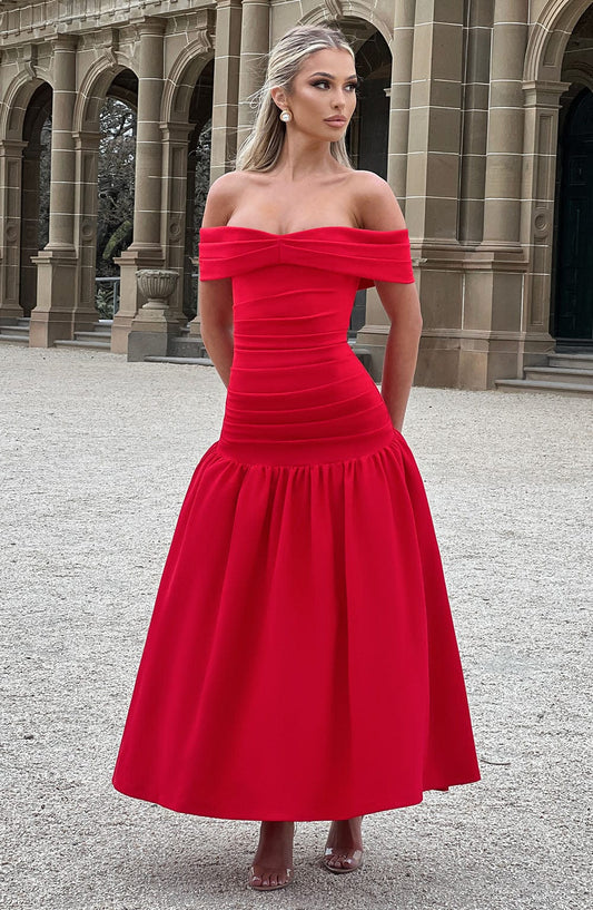 Vestido Midaxi Wilhelmina - Rojo