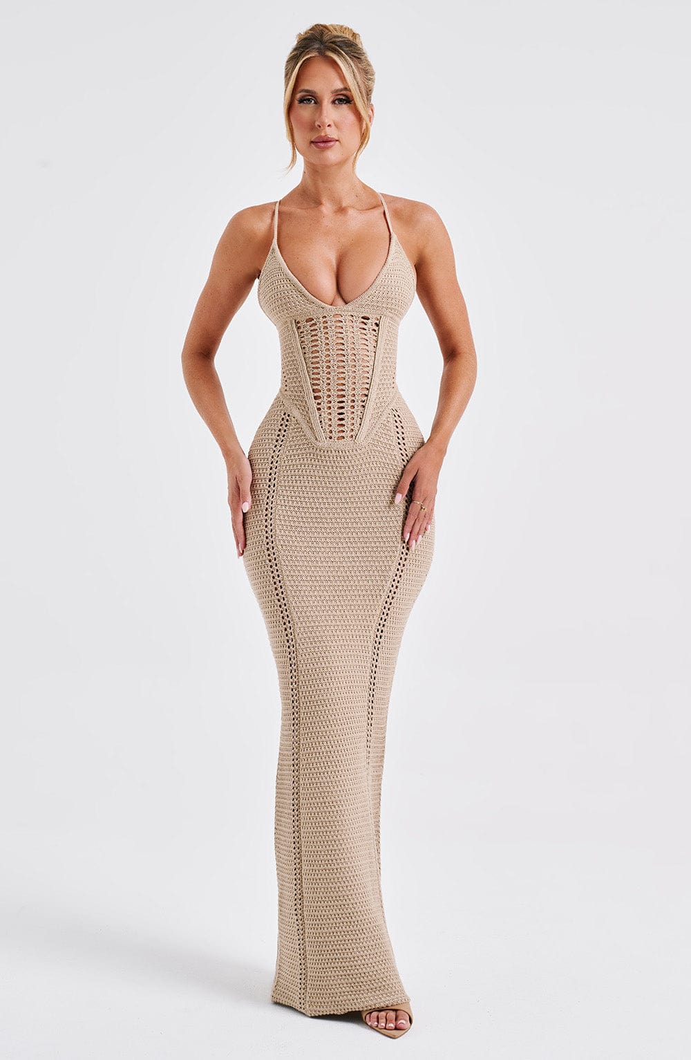 Vestido Maxi Xanthe - Beigef