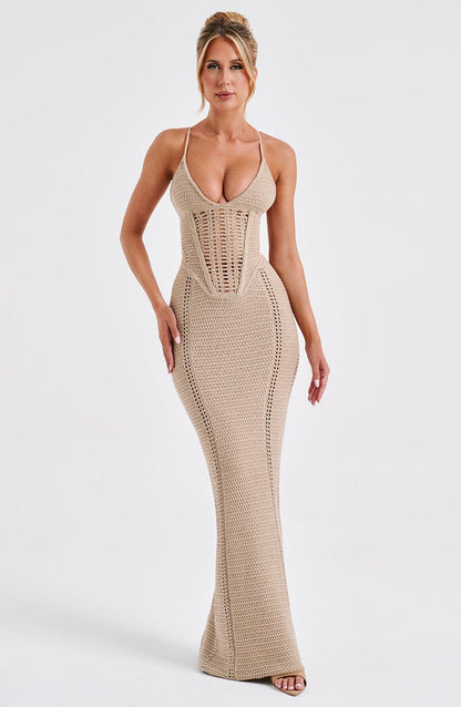 Vestido Maxi Xanthe - Beigef